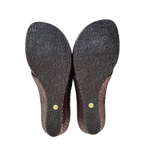 Donald J Pliner Metallic Weave Platform Sandals in Copper - Sz 10 w/Box - Picture 4 of 5